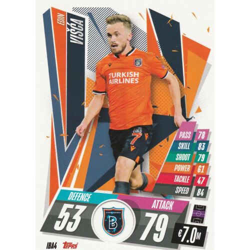 Iba 4 - Carte Foot Topps - Match Attax - Uefa Champions League 2020 / 2021 - Edin Visca - Istanbul Basaksehir