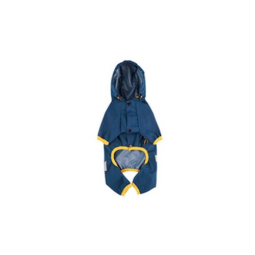 Imperméable Pour Animaux De Compagnie, Poncho Imperméable Pour Petits Animaux, En Pvc, Réutilisable, Lavable, 4 Jambes, Vêtements De Pluie, Rayures Réfléchissantes Bleues S