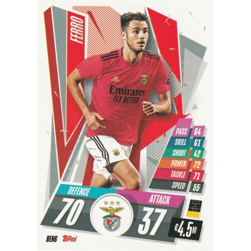 Ben 6 - Carte Foot Topps - Match Attax - Uefa Champions League 2020 / 2021 - Ferro - Sl Benfica