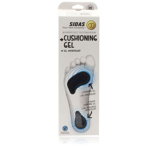 Sidas Cushioning Gel Insoles Semelles En Gel D'amorti Pour Chaussures Unisexe L