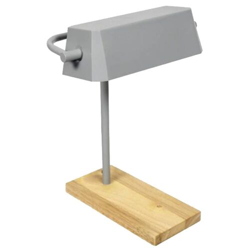 Lampe De Table Bois Et Gris Mat