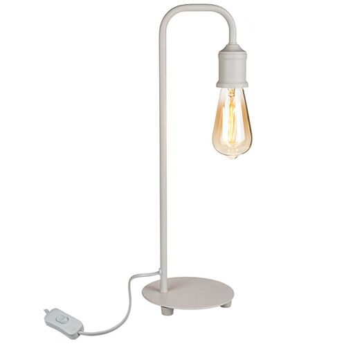 Lampe De Table Blanche En Métal