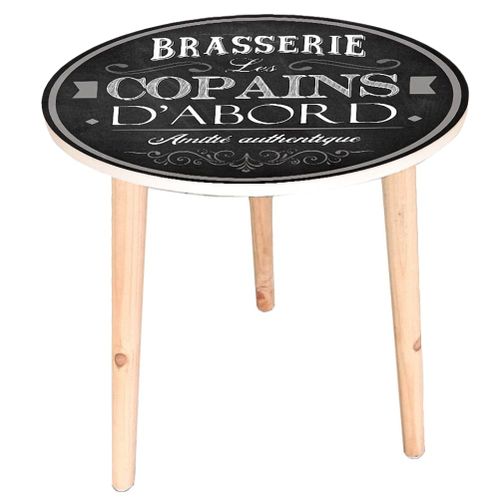 Table D'appoint Motif Les Copains D Abord