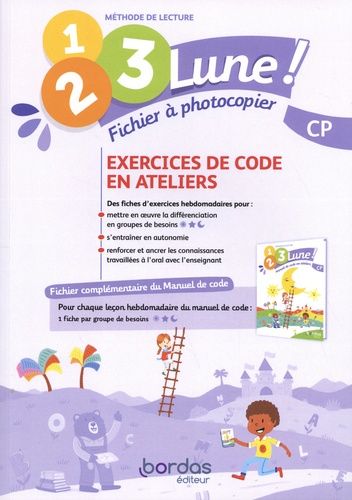 Méthode De Lecture Cp 1, 2, 3, Lune ! - Exercices De Code En Ateliers - Edition 2021
