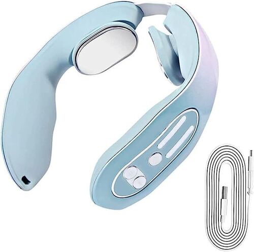 Appareil De Massage Cervical Du Cou (Dégradé De Couleur Bleu), Appareil De Massage Du Cou Avec Fonctions De Chaleur, De Fatigue Et De Soulagement De La Douleur, Appareil De Massage Intelligent Du Cou