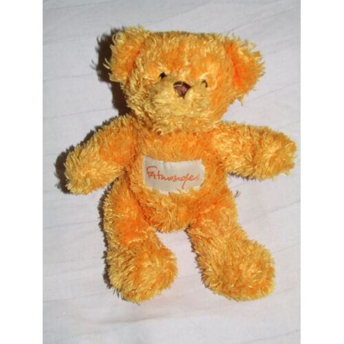 Ours Futuroscope Doudou Orange Peluche De 20 Cm