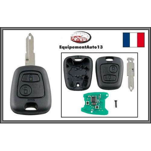 Clé Électronique Vierge Compatible Peugeot 206,206 Cc,206+ A Programmé