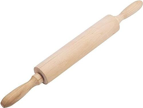 Rouleau À Pâtisserie Rouleau À Pâtisserie En Bois Rotatif (39 * 6cm) Professionnel Petit Rouleau À Pâte En Bois Diy Cuisson Biscuit Outil À Main Pizza Pie Pain Cuisine Équipement Ménager 1 Pièce