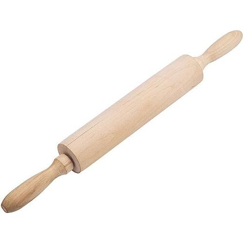 Rouleau À Pâtisserie Rouleau À Pâtisserie En Bois Rotatif (39 * 6cm) Professionnel Petit Rouleau À Pâte En Bois Diy Cuisson Biscuit Outil À Main Pizza Pie Pain Cuisine Équipement Ménager 1 Pièce