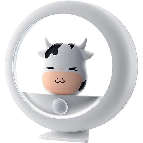 Veau De Bande Dessinée Veilleuse Rechargeable Capteur De Mouvement Led Veilleuse Pour Enfants Chambre Salle De Bain Murale Dimmable Bébé Animal Veilleuse Magnétique Maternelle Lampe De Bureau Fille Ad