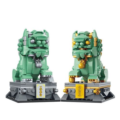 Jouet Poupée En Blocs De Construction De Style Chinois, Mini Vue Sur La Rue, Conte De Fées Chinois, Modèle De Licorne, 2020