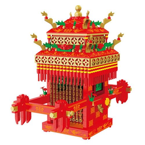 Chaise De Mariage De Style Chinois, Mini Blocs De Construction, Modèle Moc, Jouets En Briques De Diybrick, 2021