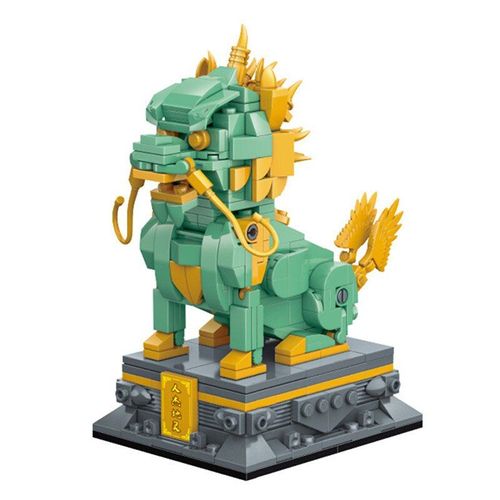 Jouet Poupée En Blocs De Construction De Style Chinois, Mini Vue Sur La Rue, Conte De Fées Chinois, Modèle De Licorne, 2021