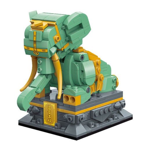 Jouet Poupée En Blocs De Construction, Mini Vue De Rue, Style Chinois, Conte De Fées, Éléphant, Animal, 2021
