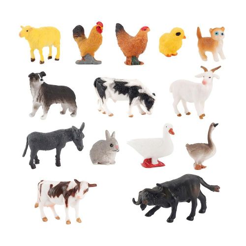 Jouet Éducatif Pour Enfants, 14 Pièces, Figurines D'animaux De Volaille, Poulet, Canard, Chien, Collection, Cadeaux