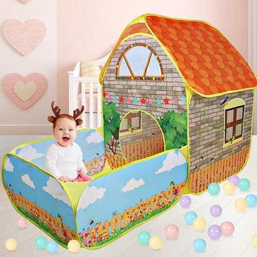 Tentes Pop-Up Pour Enfants, Tente De Jeu Pliante Avec Cour Et Jardin Pour Garçons Et Filles