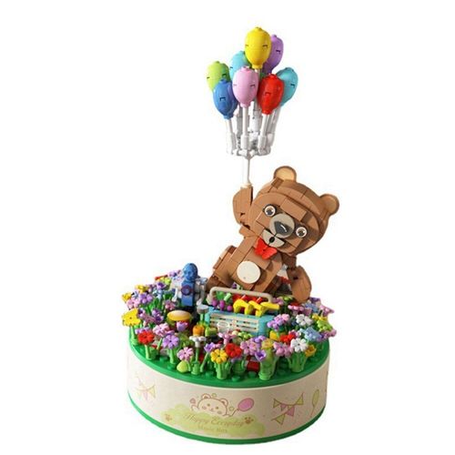 Blocs De Construction Ours Volant Créatif Pour Filles, Bricolage, Boîte À Musique De Rêve Technique, Briques, Jouets Cadeaux Pour Filles, 2021
