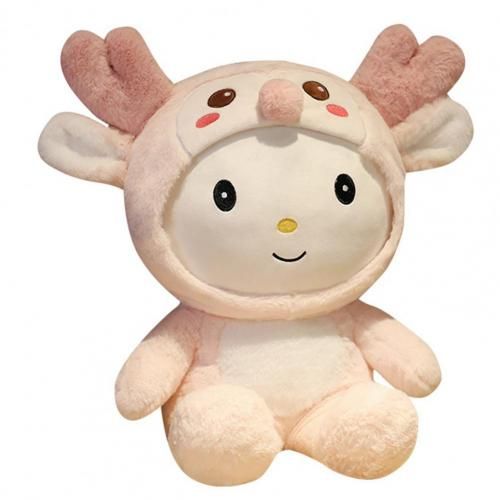 Poupée En Pp Coton Élastique Anti-Déformation, Elk Portant Un Chapeau, Jouet En Peluche, Poupée Pour Petite Amie