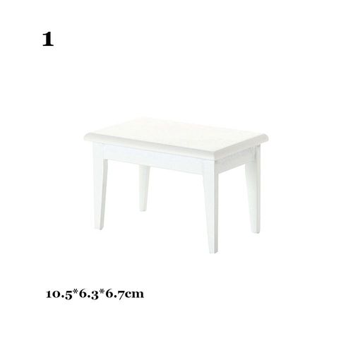 Accessoires pour maison de poupée, meubles de Table miniatures, jouets, décoration de maison de poupée, Table en bois, Simulation de chaise, 9 Styles, 1/12