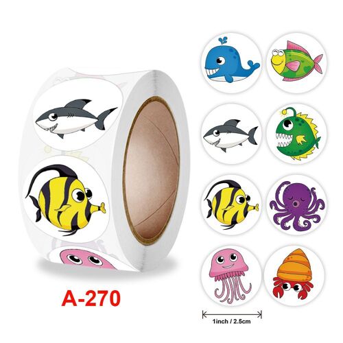 Autocollants Animaux Étoiles De Mer Mignons, 500 Pièces, Jouets Classiques Pour Enfants, Étiquettes Autocollantes De Récompense Pour Enseignant À L'école