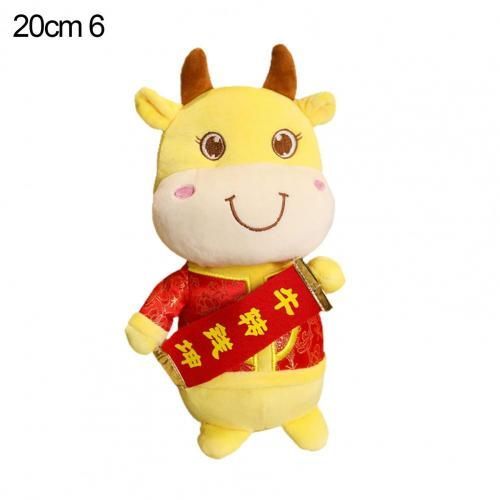 Poupée De Bétail Mascotte De B¿Uf 2021 En Peluche, Jouet Du Zodiaque Chinois, Décoration De La Maison, Accessoire Photo, Jouet Du Zodiaque Chinois, Décoration De La Maison, Accessoire Photo
