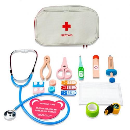 Kit De Premiers Soins En Bois Pour Enfants, Simulation, Outil, Jeu De Simulation, Éducation Des Médecins, Jouets Éducatifs Pour Enfants, Cadeau D'Anniversaire