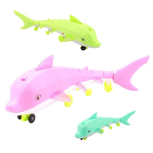 Dauphin À Pied Électrique Avec Corde De Traction, Musique Légère, Jouet Pour Enfants, Cadeau