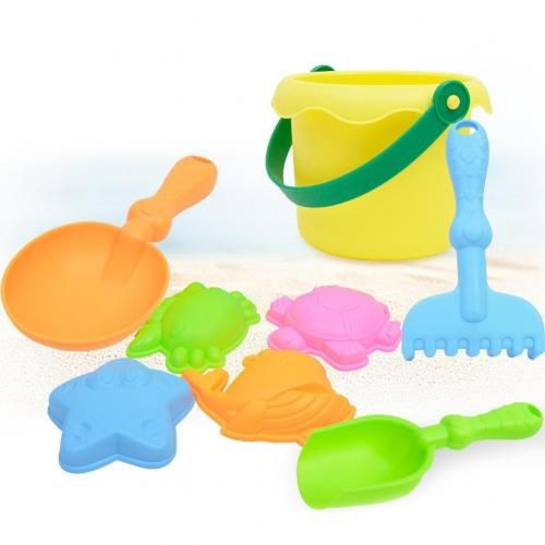 Ensemble De Jouets Pour Enfants, Pelle, Seau, Plage, Extérieur, Râteau, Moule, Maison De Jeu, Sable, 8 Pièces