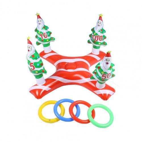 Jouets Gonflables Pour Enfants, Jeu D'Anneaux Intéressant, Facile À Utiliser, En Pvc, Flexible, En Forme D'Arbre De Noël, Pour L'Intérieur