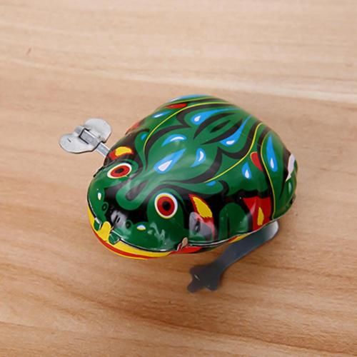 Jouet mécanique classique pour enfants, grenouille sautante, figurines éducatives pour garçons