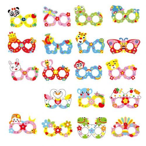 Lunettes En Strass Pour Enfants, 10 Pièces, Jouet Éducatif, Artisanal, Fait À La Main, Dessin Animé