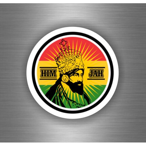 Autocollant Sticker Voiture Rasta  Reggae One Love Lion Drapeau Jamaique Ref20