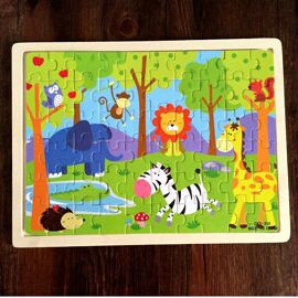 Puzzle 3d En Bois Pour Enfants, 60 Jouets De Dessins Animés, Fournitures Scolaires, Pour La Garderie, Pour La Maison, Éducatif, Cadeau, Une Pièce