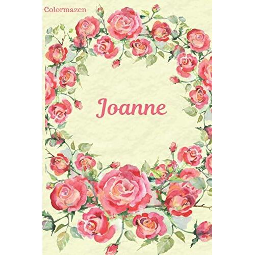 Joanne: Red Rose Personalised Notebook (Small)