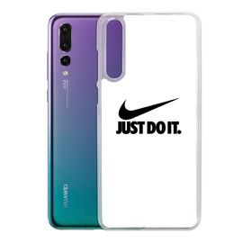 Coque Pour Huawei P20 Lite - Nike Just Do It Blanc