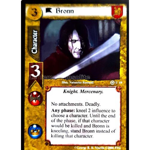 Carte A Game Of Thrones Ccg - Bronn U#19