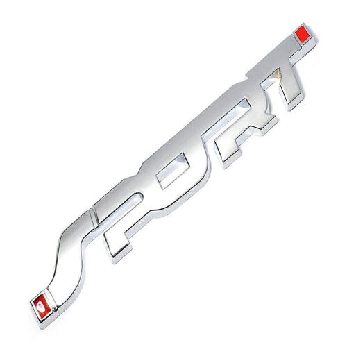 Sport Logo Emblème Voiture Coffre Badge 3d Autocollant En Métal Autocollant Accessoire Argent