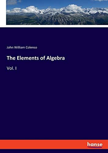 The Elements Of Algebra