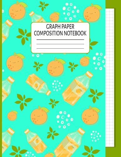 Orange Juice Composition Notebook: Kawaii Orange Juice Pattern Cover Art For Creative Writing, Journaling For Kids And Adults