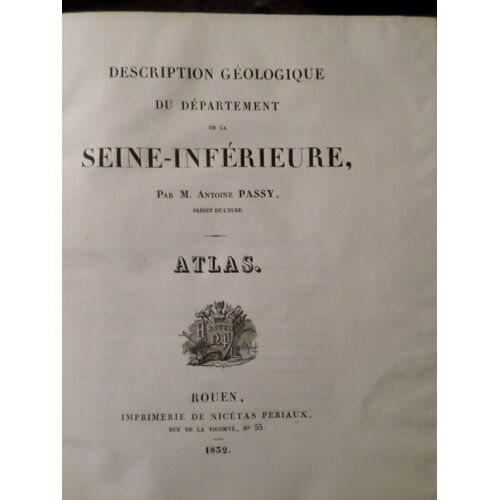 Description Geologique Du Departement De La Seine Inferieur - Atlas