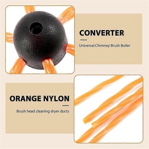 Puissance de la cheminée Brosse de balayage Nettoyage Balayage rotatif Flexible Industriel Cheminée Chaudière Sécheuse