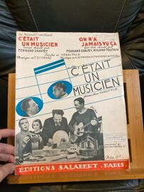 Deux Extraits Film C'était Un Musicien Partition Chant Piano Éd. Salabert 1933