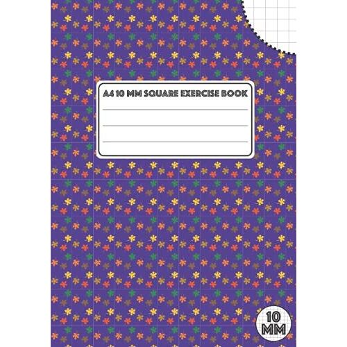 10 Mm Square Exercise Book A4: 10mm Squared Notebook A4, For Schools, Office, Home, 100 Pages.