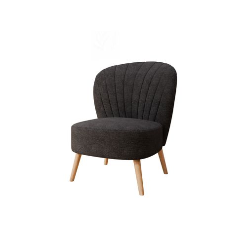 Fauteuil relax Lumora avec pieds en bois- Anthracite