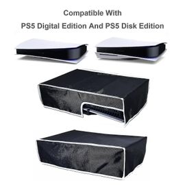Housse anti-poussière compatible avec Ps5, Oxford Fabric Anti Scratch Housse imperméable à l'eau Compatible avec Ps 5 Console Digital & Disc Edition