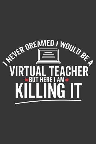 I Never Dreamed I Would Be A Virtual Teacher: Funny Blank Lined Journal Notebook Gift For Back To School
