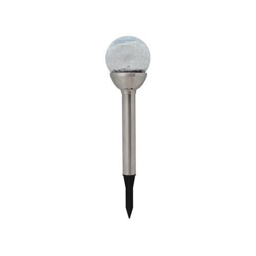 Lampe De Jardin Solaire - Led Rgb - Avec Socle En Acier Inoxydable - Présentoir 12 Pcs