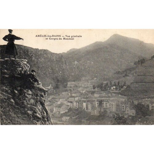 Carte Postale Ancienne - Amelie Les Bains - Vue Générale Et Gorges De Mondoni