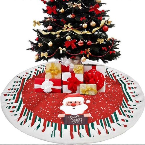 Jupe d'arbre de Noël EVAGO avec de joyeuses décorations de Noël, collier d'arbre de Noël pour la décoration de fête de Noël-style 1-78cm