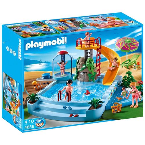Playmobil Family Fun 4858 - Piscine Avec Toboggan